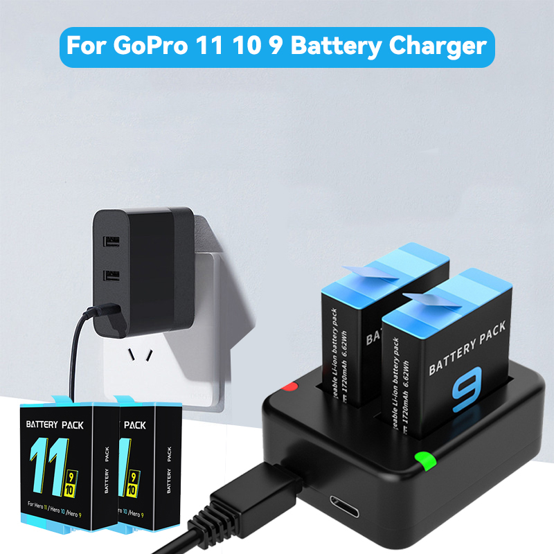 Gopro Action Camera Hero 11 Black - Double Port Slot Double chargeur de