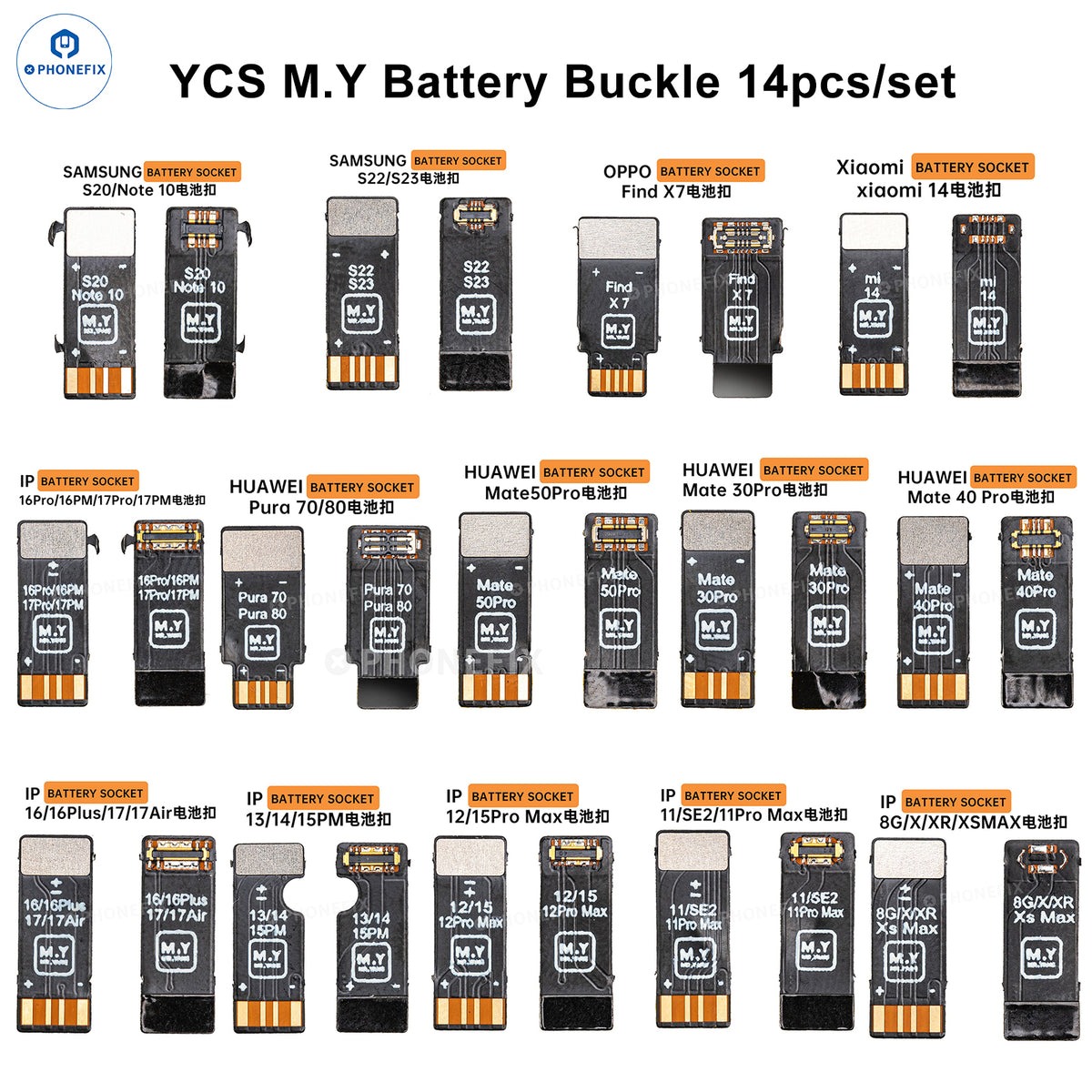 Phone Battery Replacement - Kit de connecteurs de batterie universels