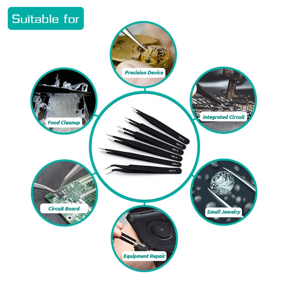 Ensemble de 6 pinces de précis - Electronics Repair Tool Kit avis et prix